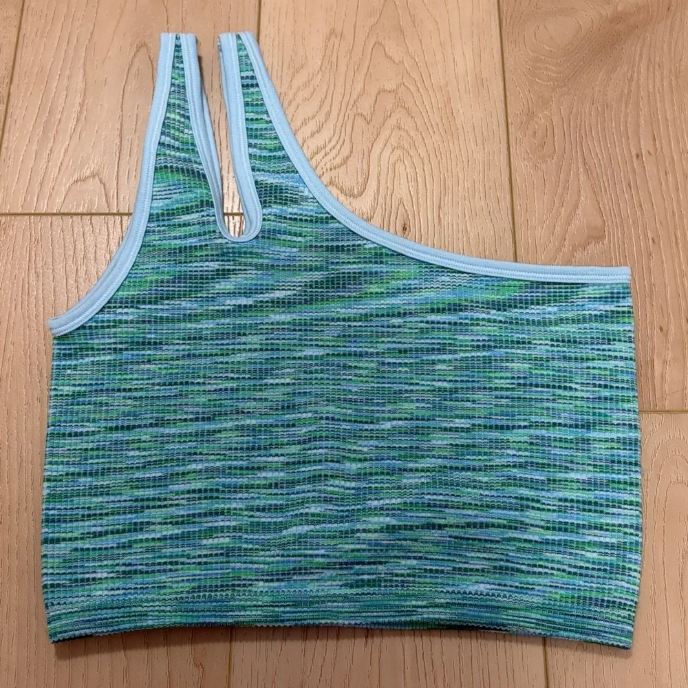 Offline by Aerie Split One Shoulder Long Line Sports Bra, sz S - Picture 1 of 7